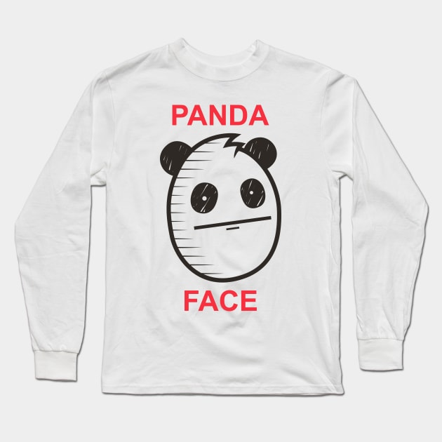 PANDA FACE Long Sleeve T-Shirt by krisren28